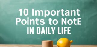 Günlük Yaşamda Dikkat Edilmesi Gereken 10 Önemli Nokta 10 Important Points to Note in Daily Life